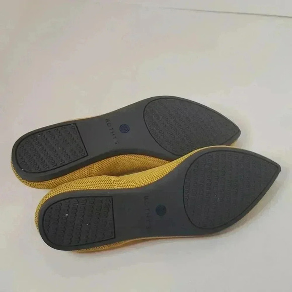 Rothy's Shoe Size 5.5 Yellow Rubber Woven Pointed Toe closed heel Shoes - Picture 9 of 9